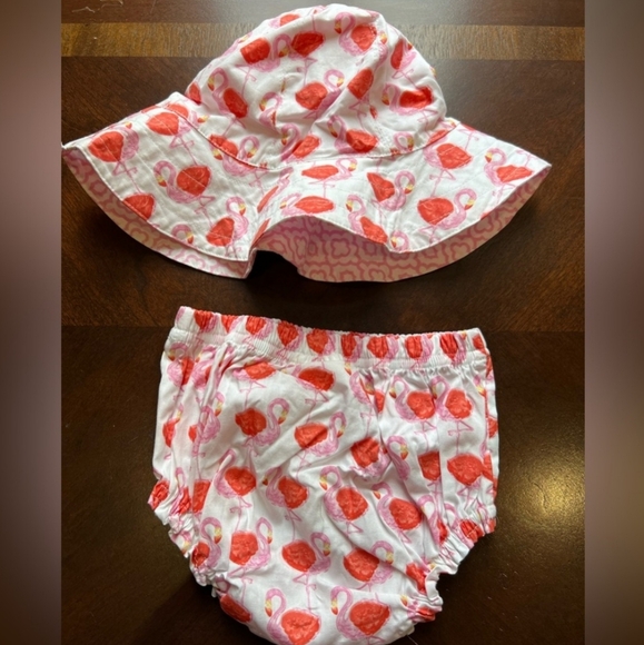 Pottery Barn Kids 2pc Set Baby Sun Hat Diaper Cover Swim Pbk Infant - Picture 7 of 9